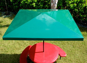 Square Fiberglass Umbrella | Bistro