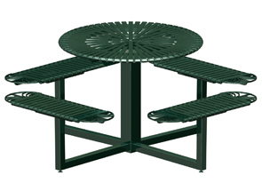 Round Powder-Coated Steel Table