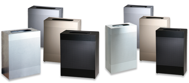 Silhouette Series Rectangular Trash Cans