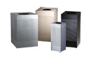 Square Perforated Steel Trash Receptacles