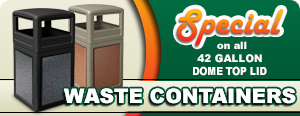 38 Gallon Dome Top Waste Containers