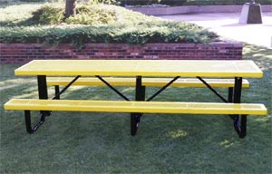 R10-P, 10 ft. Plastisol Coated Expanded Steel Picnic Table