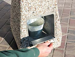 TF2052 Exposed Aggregate Smokeless Snuffer Interior Waste Pail