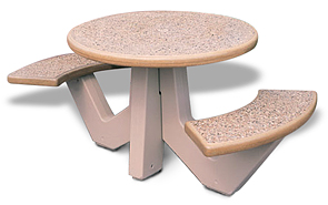 Model TF31107 | Round Concrete Commercial 2 Seat Picnic Table