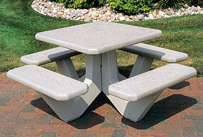 Model TF31207 | Square Concrete Commercial Picnic Table