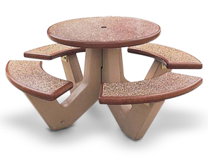 Model TF31257 | Round Concrete Commercial Picnic Table