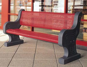 Metal-Armor 6' Bench With Concrete Frame
