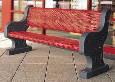 Metal-Armor 6' Bench With Concrete Frame