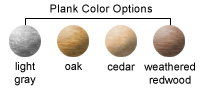 Recycled Plank Color Options