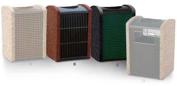 Thermoplastic and Aggregate Trash Receptacles