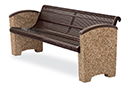 Thermoplastic and Aggregate Park Bench