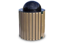 Township Trash Receptacle with Dome Lid | Fiberglass
