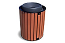 Township Trash Receptacle with Dome Lid | Recycled Plastic