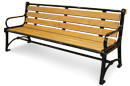 Terraza Wood Benches with Backrests