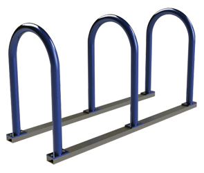 Model U238-6-P | U Rack on Rails Bicycle Storage Racks