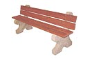 Four Plank Concrete Wood Bench