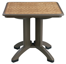 Havana Resin Table | Wicker Finish | Expresso