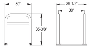 UX238-LB Quick Dimensions