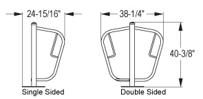 Quick Dimensions for Vanguard� Bike Rack