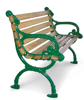 Model VBP-60-R | Victorian Style | Wood Park Benches