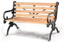 Wood Bench with Villa Style Frame