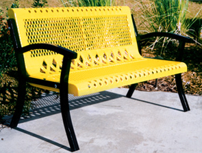 Thermoplastic Coated Steel Park Bench