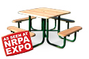 Portable Square Wood Picnic Tables