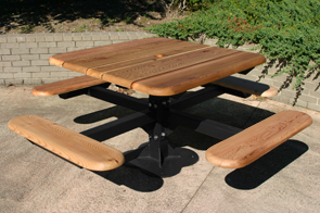 Commercial Wood Table | Square Cedar Table