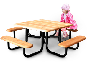 Kids Picnic Table with Umbrella Hole