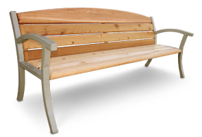 Cedar Bench with Backrest