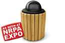 Wooden Trash Can with Lids