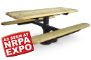 Wood Pedestal Picnic Table