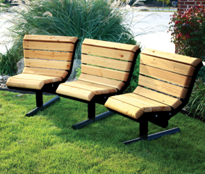 Model WFU3WBCC-P | Douglas Fir Downtown Concave Bench