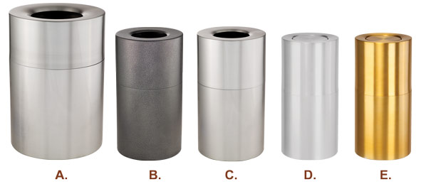 Atrium� Aluminum & Brass Waste Containers