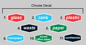 Collect a Cube Waste Containers Decals