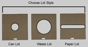 Collect a Cube Waste Containers Lid Styles