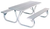 Model PC-6AA | Park Chief 6' Length Anodized Aluminum Table With Galvanized Frame