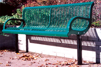 Plastisol Coated Steel Park Bench