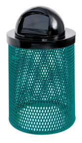 R32TR Thermoplastic Trash Receptacle w/ R32DC Dome Top Cover