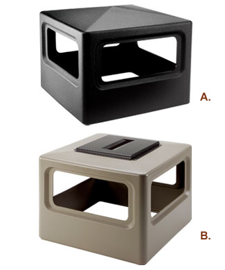 Square Waste Container Dome Lids