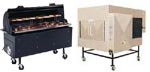 Commercial barbecue grill with Pig roaster corn roaster and potato roaster and commercial restaraunt smoker