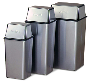 Stainless Steel Push Top Waste REceptacles