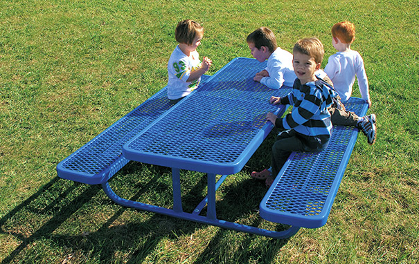 Hexagonal Heavy Duty Recycled Plastic Picnic Table - Furniture Leisure