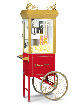 Model 2660GT | Antique Deluxe Sixty Special Countertop Popcorn Popper with Red Cart