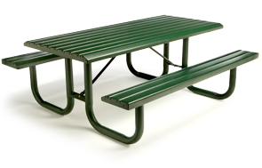 Model 3000-06 | 6' Rectangular Picnic Table (Green/Black)