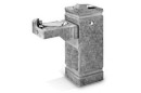 Haws 3150 | Dual Height Concrete Drinking Fountain on Square Pedestal