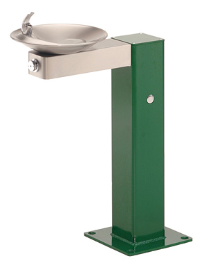 Model 3377 | Pedestal Drinking Fountain with Stainless Steel Bowl and Arm