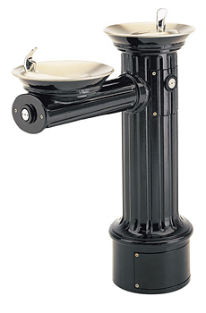 Model 3511 | Drinking Fountain | Round Pedestal | Antique Style (Ebony)