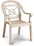 Model US214037 | Victoria Resin Chairs with Metal Style Finish (Sandstone)