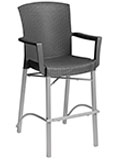 Model 49317008 | Havana Barstool with Arms with Charcoal Wicker Finish